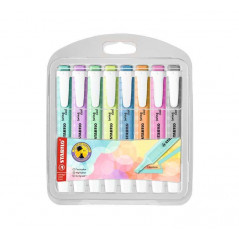 ESTUCHE 8 MARCADORES FLUORESCENTES STABILO SWING COOL PASTEL 2