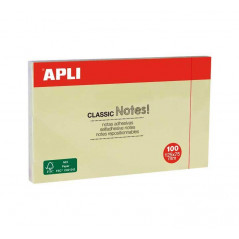 BLOC 100h NOTAS ADHESIVAS APLI "CLASSIC" 125x57mm