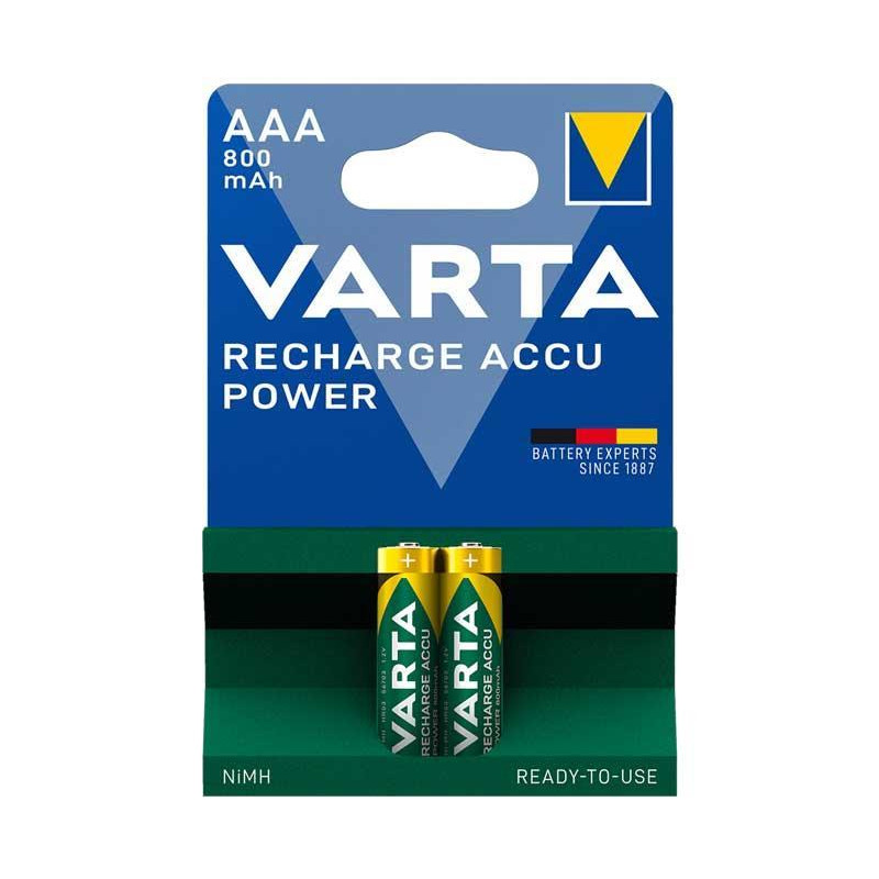 BLÍSTER 2 PILAS VARTA RECARGABLES HR03