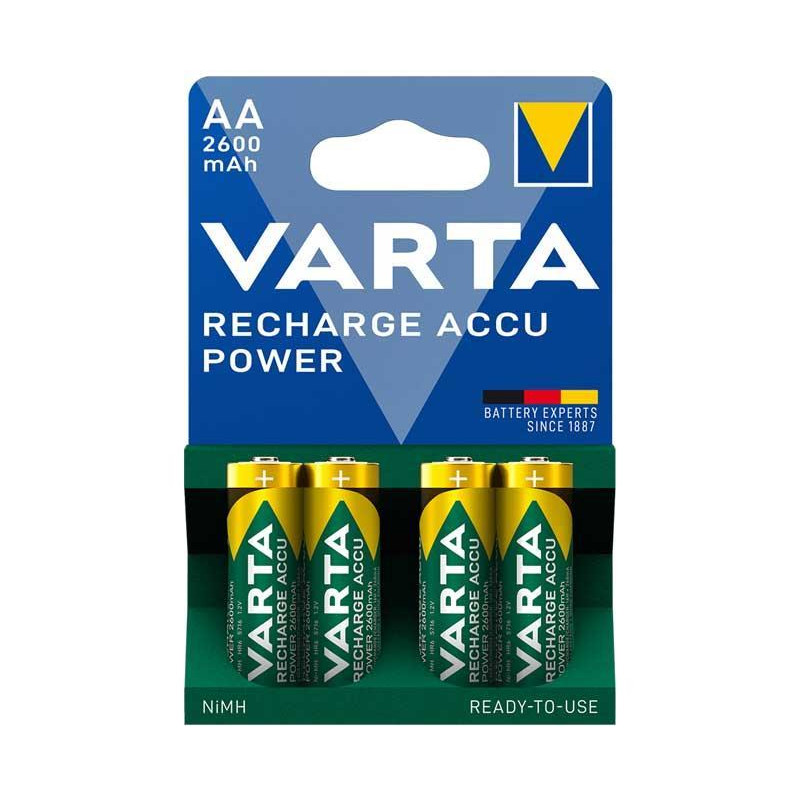 BLÍSTER 4 PILAS VARTA RECARGABLES HR6