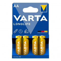 BLÍSTER 4 PILAS VARTA AA LONGLIFE LR6 1,5V