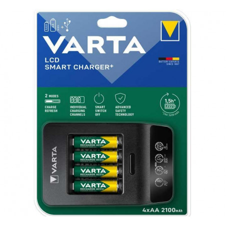 CARGADOR 4 PILAS VARTA SMART CHARGER+