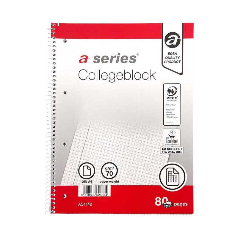 CUADERNO ESPIRAL A-SERIES A4 80h