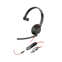 AURICULARES BLACKWIRE 5210 MONAURAL USB-C + CONECTOR DE 3,5 MM + ADAPTADOR USB-C/A (PAQUETE)