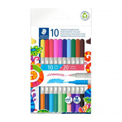 ESTUCHE 10 ROTULADORES STAEDTLER DOBLE PUNTA