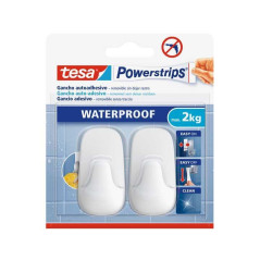 BLÍSTER 2 GANCHOS TESA POWERSTRIPS® WATERPROOF PLÁSTICO