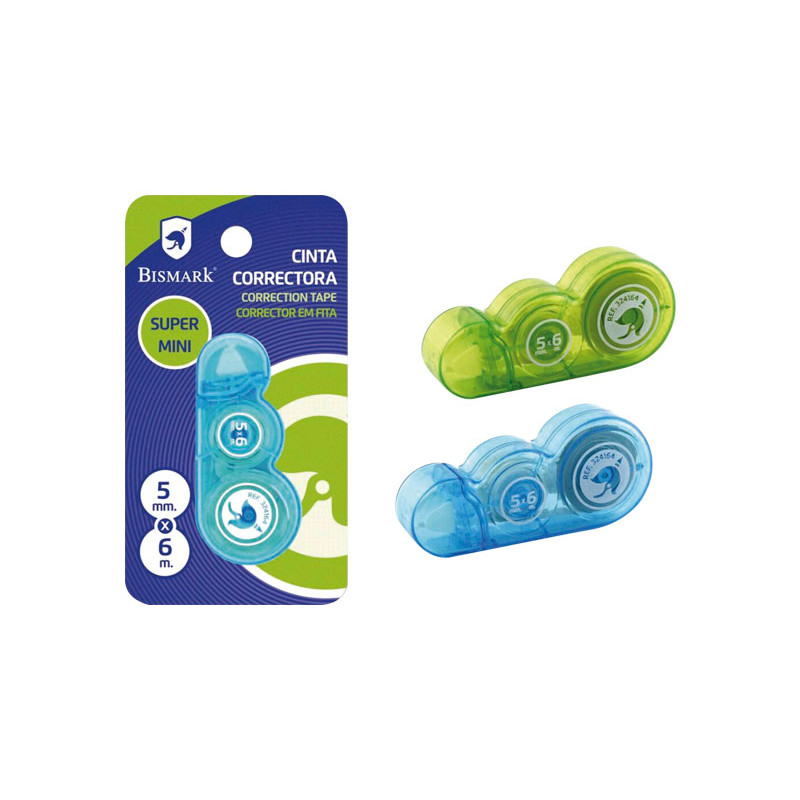CINTA CORRECTORA BISMARK SUPER MINI 5mm x 6m CINTA CORRECTORA BISMARK SUPER MINI 5mm x 6m