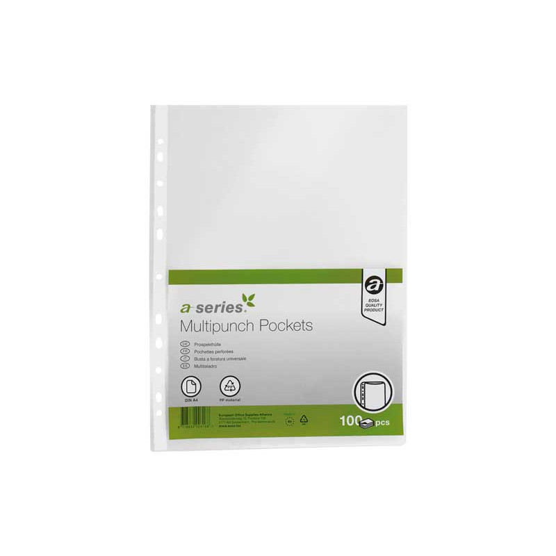 BOLSA 100 FUNDAS A-SERIES A4 75 MICRAS CRISTAL BOLSA 100 FUNDAS A-SERIES A4 75 MICRAS CRISTAL