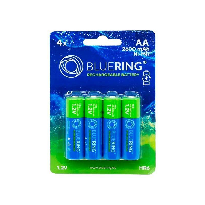 BLÍSTER 4 PILAS BLUERING RECARGABLES HR6 BLÍSTER 4 PILAS BLUERING RECARGABLES HR6