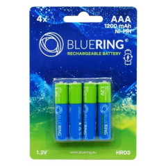 BLÍSTER 4 PILAS BLUERING RECARGABLES HR03