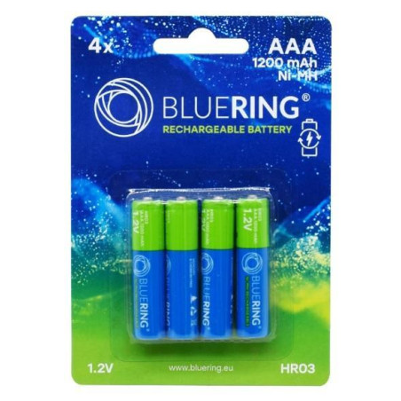BLÍSTER 4 PILAS BLUERING RECARGABLES HR03