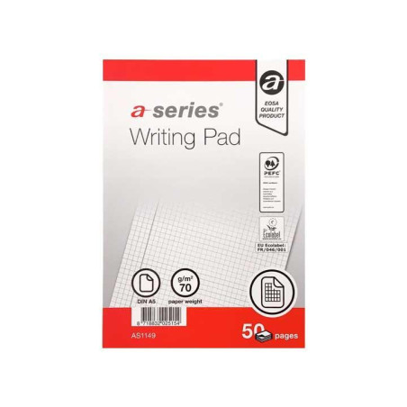 BLOC DE NOTAS A-SERIES A5 5x5 CON TAPA 50h