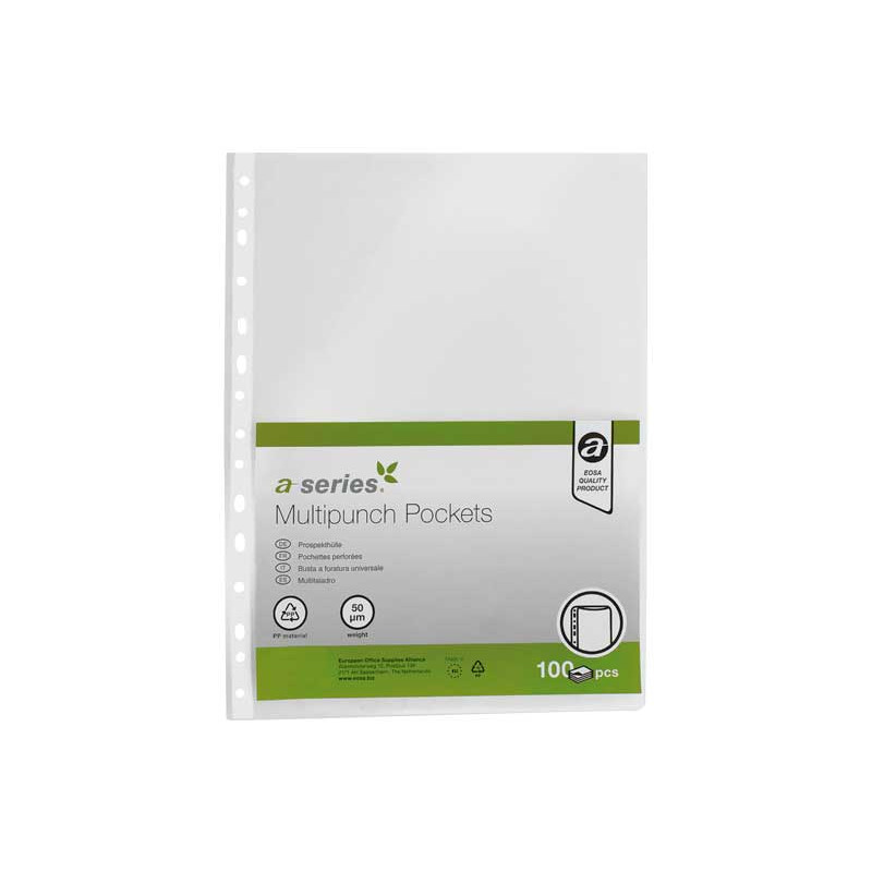 CAJA 100 FUNDAS A-SERIES CRISTAL Fº CAJA 100 FUNDAS A-SERIES CRISTAL Fº