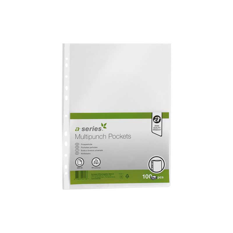 CAJA 100 FUNDAS A-SERIES A4 120 MICRAS CRISTAL CAJA 100 FUNDAS A-SERIES A4 120 MICRAS CRISTAL