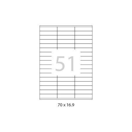 CAJA 100h ETIQUETAS A-SERIES 70x16,9mm
