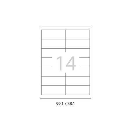 CAJA 100h ETIQUETAS A-SERIES 99,1x38,1mm