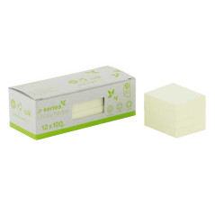 CAJA 12 BLOCS NOTAS ADHESIVAS RECICLADAS A-SERIES 50x40mm