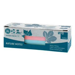 CAJA 12 BLOCS NOTAS ADHESIVAS RECICLADAS A-SERIES COLORES 50x40mm