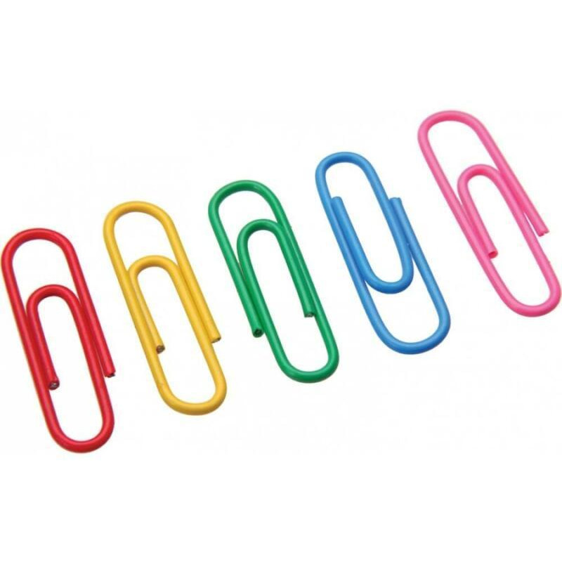CAJA 100 CLIPS 50mm COLORES CAJA 100 CLIPS 50mm COLORES