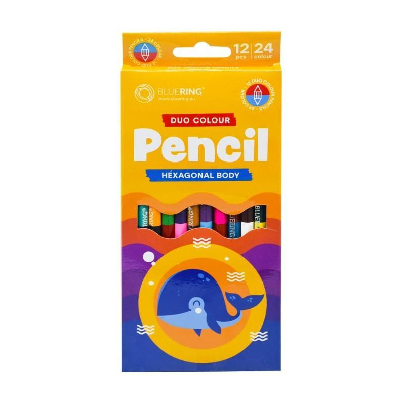 CAJA 12 LÁPICES DE COLORES BLUERING DUO CAJA 12 LÁPICES DE COLORES BLUERING DUO