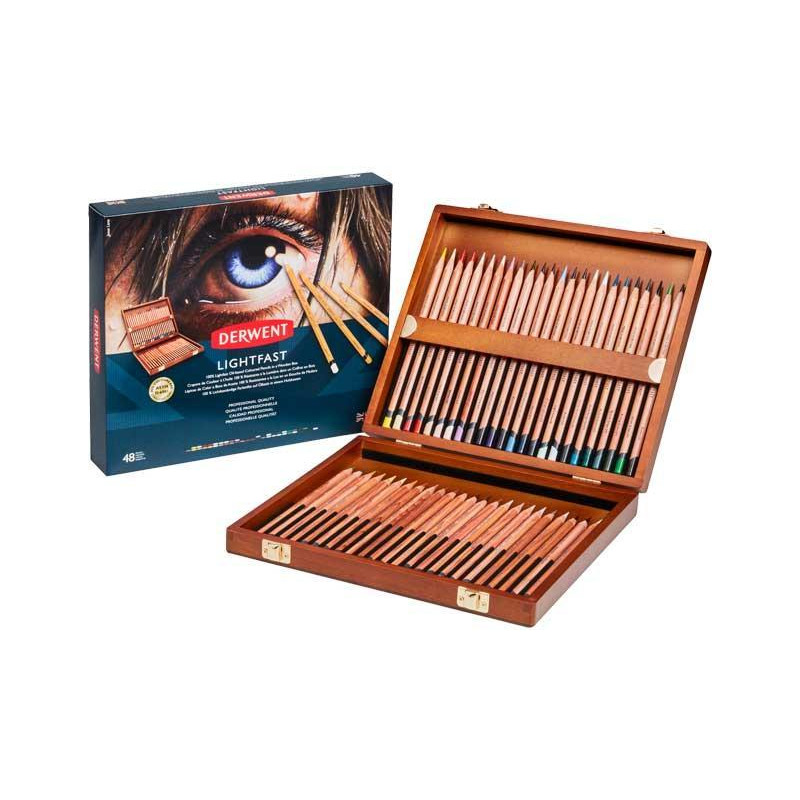 CAJA DE MADERA 48 LÁPICES DERWENT "LIGHTFAST" CAJA DE MADERA 48 LÁPICES DERWENT "LIGHTFAST"