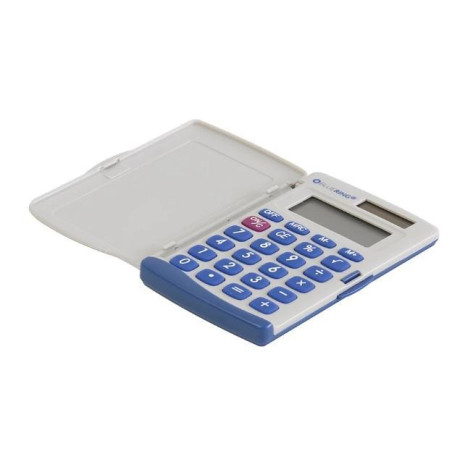 CALCULADORA DE BOLSILLO BLUERING CON TAPA