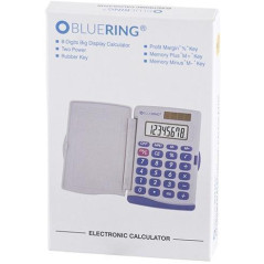 CALCULADORA DE BOLSILLO BLUERING CON TAPA
