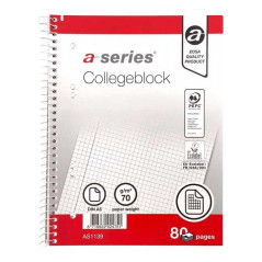 CUADERNO ESPIRAL A-SERIES A5 80h
