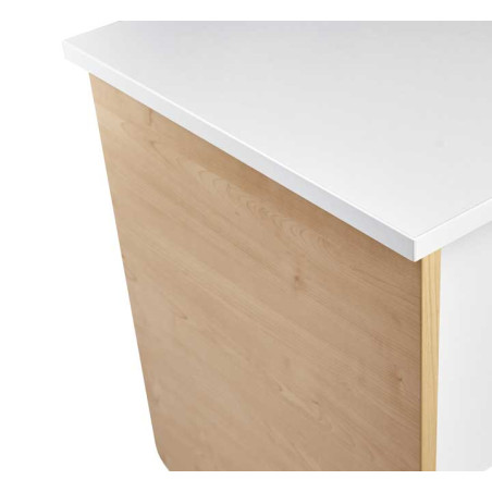 MESA ROCADA SERIE WORK 200x80cm HAYA-BLANCO