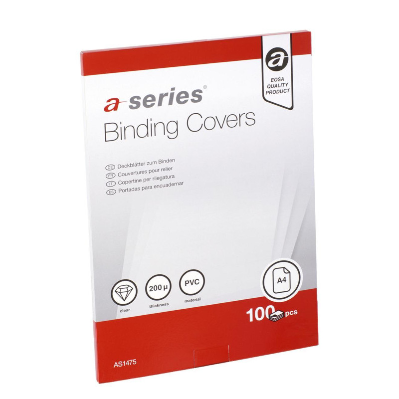 PACK 100 PORTADAS PARA ENCUADERNAR A-SERIES A4 200 MICRAS PACK 100 PORTADAS PARA ENCUADERNAR A-SERIES A4 200 MICRAS