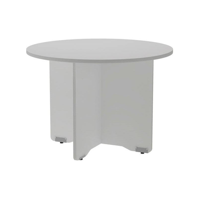 MESA ROCADA CIRCULAR Y PIE PANEL SERIE MEETING COL. ALUMINIO - GRIS 120 CM MESA ROCADA CIRCULAR Y PIE PANEL SERIE MEETING COL. ALUMINIO - GRIS 120 CM