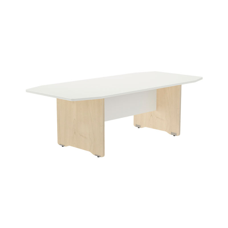 MESA ROCADA RECTANGULAR PIE PANEL SERIE MEETING COL. HAYA - BLANCO 220 x 100 x 72 CM MESA ROCADA RECTANGULAR PIE PANEL SERIE MEETING COL. HAYA - BLANCO 220 x 100 x 72 CM