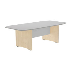 MESA ROCADA RECTANGULAR PIE PANEL SERIE MEETING COL. HAYA - GRIS 220 x 100 x 72 CM