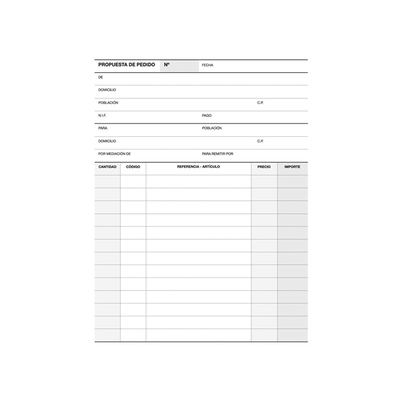TALONARIO APLI PEDIDOS 4º CASTELLANO TALONARIO APLI PEDIDOS 4º CASTELLANO
