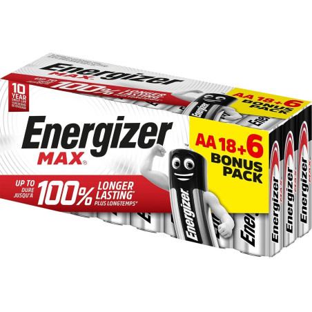 PACK 18+6 PILAS ENERGIZER MAX AA