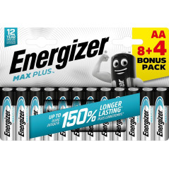 BLÍSTER 8+4 PILAS ENERGIZER MAX PLUS AA