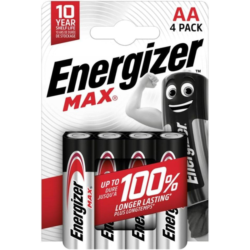 BLÍSTER 4 PILAS ENERGIZER MAX AA BLÍSTER 4 PILAS ENERGIZER MAX AA