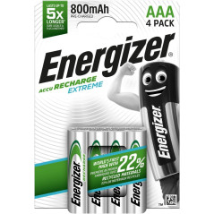 BLÍSTER 4 PILAS RECARGABLES ENERGIZER EXTREME AAA