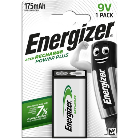 BLÍSTER 1 PILA RECARGABLE ENERGIZER POWER PLUS 9V