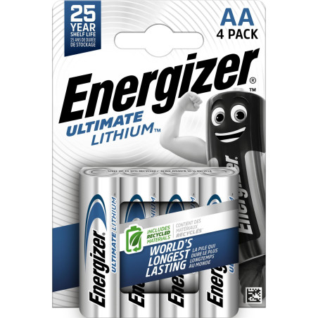 BLÍSTER 4 PILAS ENERGIZER ULTIMATE LITHIUM AA