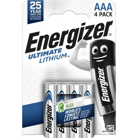 BLÍSTER 4 PILAS ENERGIZER ULTIMATE LITHIUM AAA