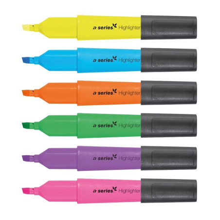 PACK 6 MARCADORES FLUORESCENTES A-SERIES ECO