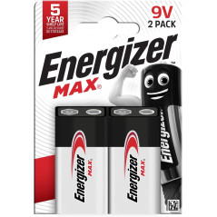 BLÍSTER 2 PILAS ENERGIZER MAX 9V