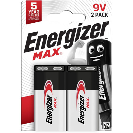 BLÍSTER 2 PILAS ENERGIZER MAX 9V