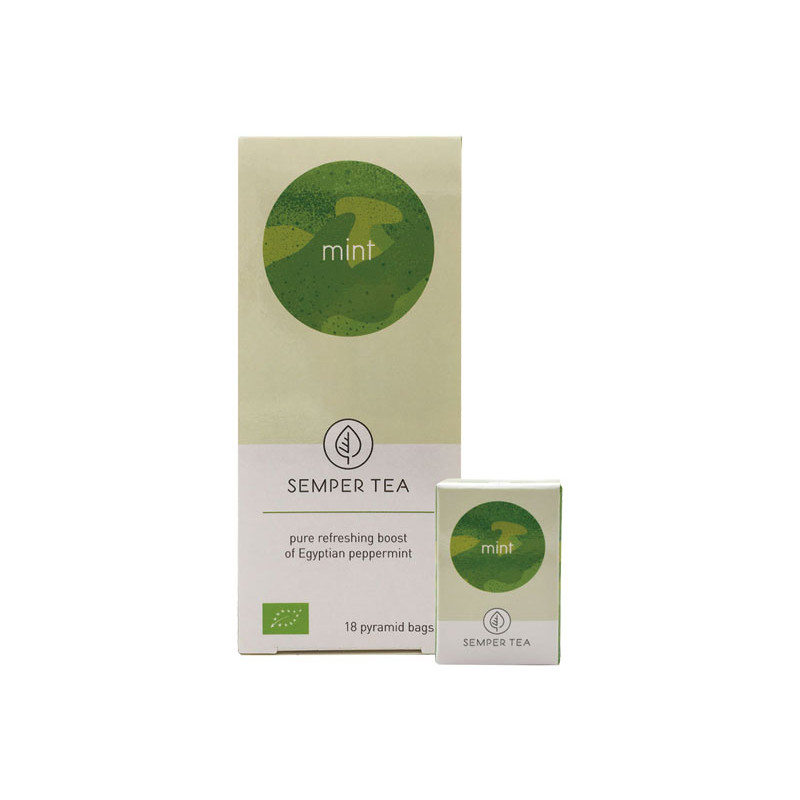 CAJA 18 BOLSITA PIRAMIDAL INFUSIÓN SEMPER TEA "MINT" CAJA 18 BOLSITA PIRAMIDAL INFUSIÓN SEMPER TEA "MINT"