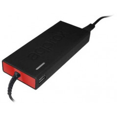 APPUA90SLIM ADAPTADOR E INVERSOR DE CORRIENTE UNIVERSAL 90 W NEGRO, ROJO