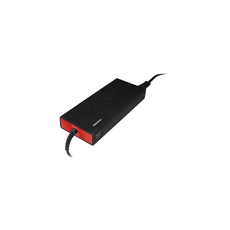 APPUA90SLIM ADAPTADOR E INVERSOR DE CORRIENTE UNIVERSAL 90 W NEGRO, ROJO