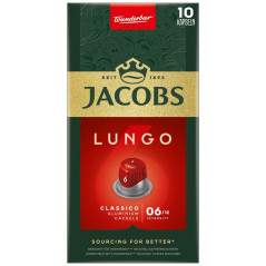 CAJA 10 CÁPSULAS CAFÉ JACOBS "LUNGO 6 CLASSICO"