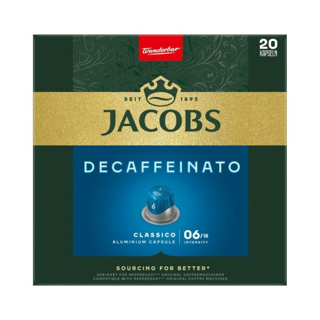 CAJA 20 CÁPSULAS CAFÉ JACOBS "LUNGO 6 DESCAFEINADO"