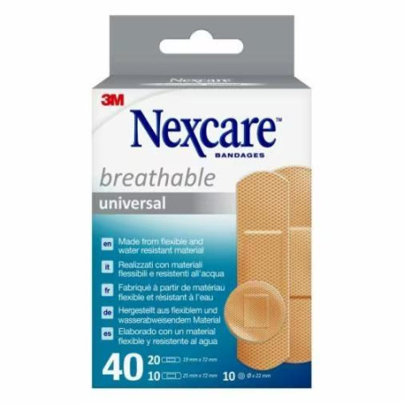 PAQUETE 40 APÓSITOS NEXCARE UNIVERSAL BREATHABLE